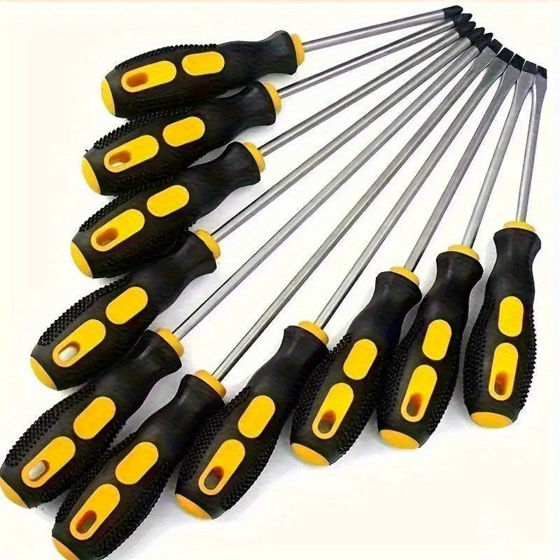 12-in-1 Precision Steel Screwdriver Set with Magnetic Tips, Round & Flat Head, Torque Wrench, Electricity Proof, No Assembly Required - Ideal for Home Repair, Automotive & DIY Projects, Home Repair Tool Kit|Magnetic Tip Screwdriver|Durable Construction,