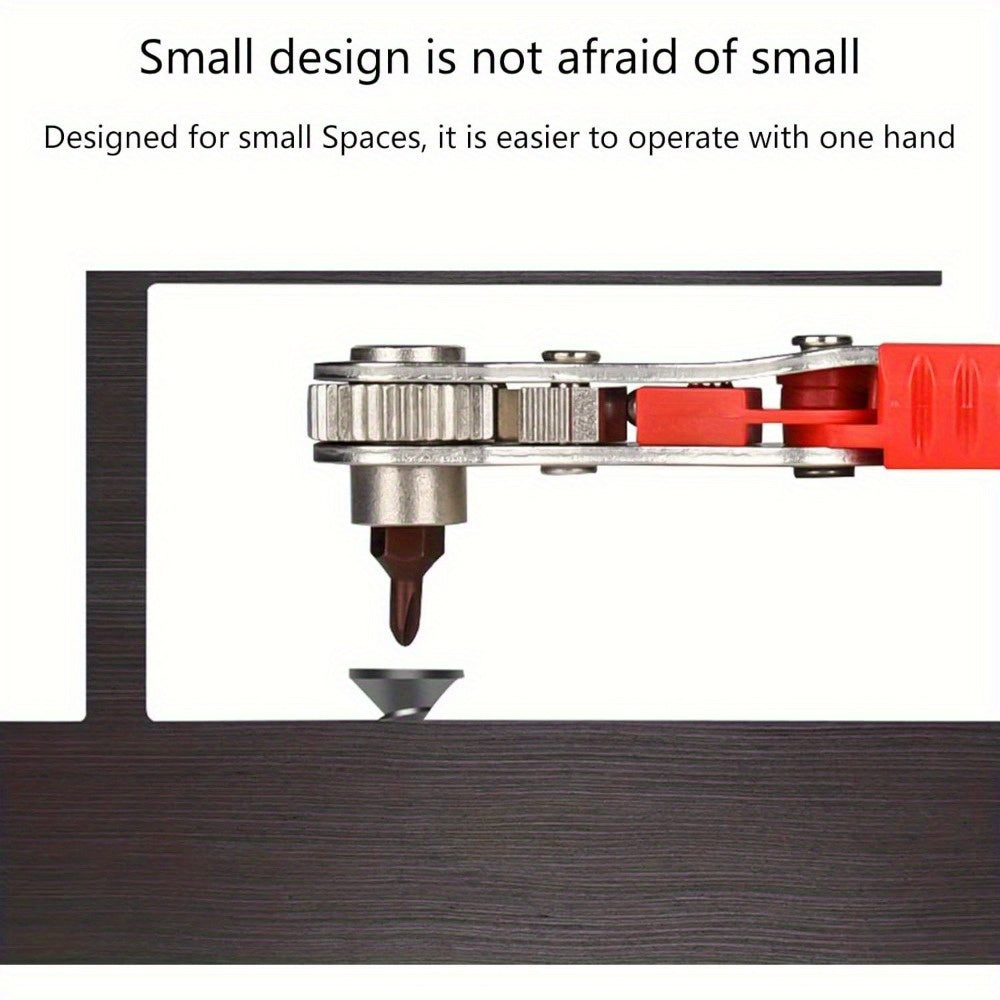 Bidirectional Screwdriver Set Wrenches Screwdriver Bit Set Screwdriver Offset, Metal Construction, No Electricity Required