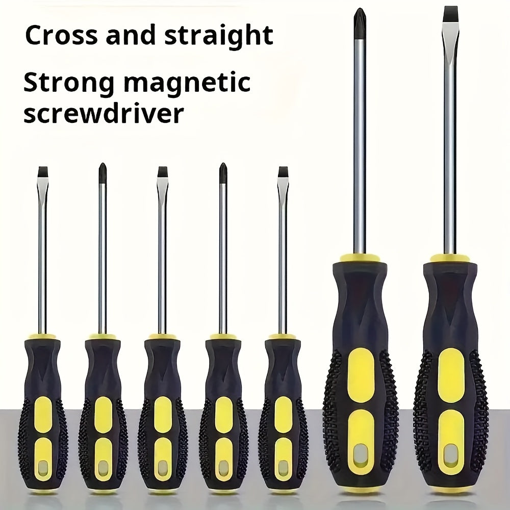 12-in-1 Precision Steel Screwdriver Set with Magnetic Tips, Round & Flat Head, Torque Wrench, Electricity Proof, No Assembly Required - Ideal for Home Repair, Automotive & DIY Projects, Home Repair Tool Kit|Magnetic Tip Screwdriver|Durable Construction,