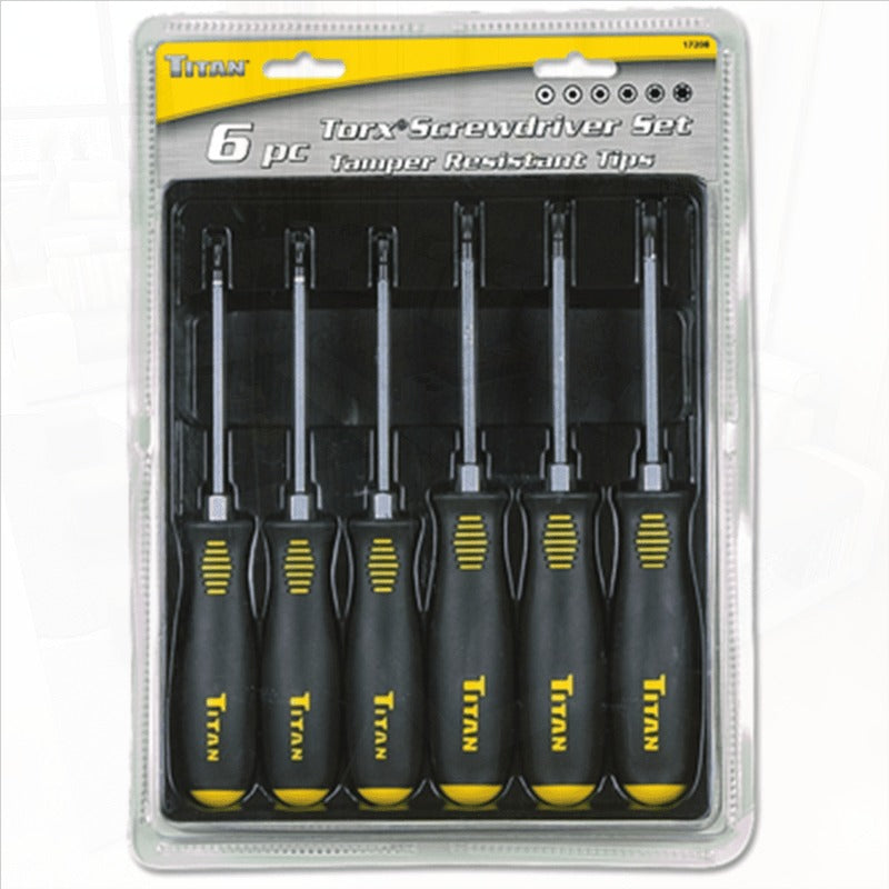 6pcs Heavy-Duty All--One Star Driver Set with Impact-Resistant Tips & Ergonomic Non-Slip Grip - 64-Torx & Phillips Head Screwdriver Kit for Home, Automotive, DIY Repairs - Durable Construction, No Power Required (Ideal for Mechanics & DIYers) - 6pcs Set