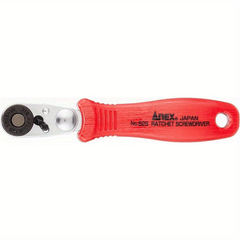 ANEX No. 525-9T Ratchet Screwdriver Compact Bit 52 Straight Type Hex Lobe 9pcs Set