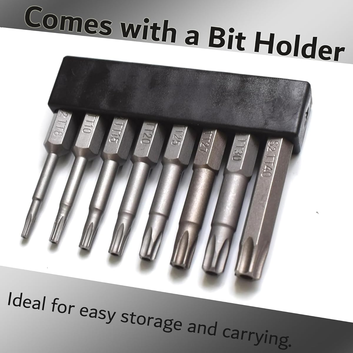 8pcs Tamper Proof Security Screwdriver Set - Magnetic 5-Point Star/Phillips/Torx T8-T40 Bits with 1/4" Hex Shank, Durable Plastic/Metal Construction, -Theft Design for Home, Automotive & DIY Projects (No Power Required) - Ideal for Professionals &