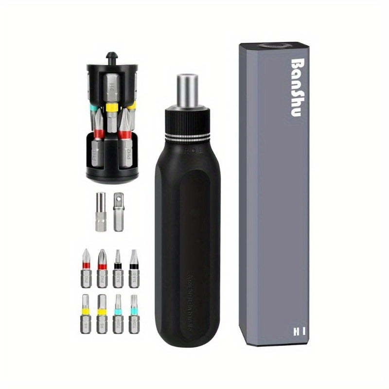 Compact Precision Screwdriver Set with Magnetic Tips - Heavy-Duty Metal Construction, Ergonomic Grip - All-in-One Tool Kit with Phillips, Flat, Torx/Hex Bits - for Electronics, Smartphones, Laptops, Cameras, Eyeglasses, Watches, Toys - Ideal for DIY,