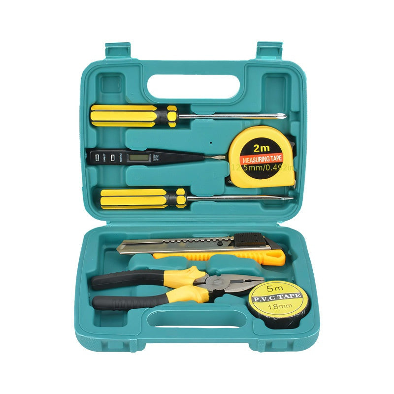 1 Set Carbon Steel 9-in-1 Multifunctional Portable Tool Set, Home and Auto Repair Kit with Wrench, Screwdrivers, Pliers, and Measuring Tape - No Battery Required