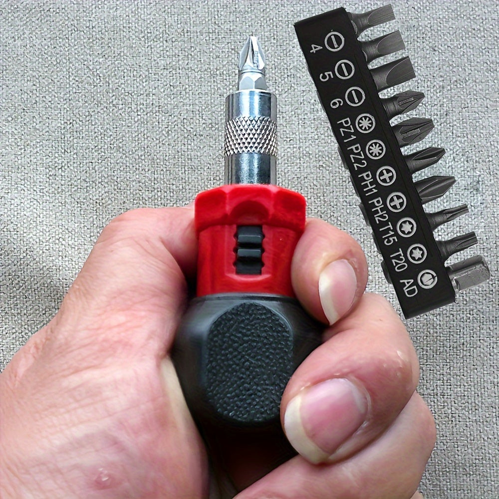 Mini Multifunction Ratchet Screwdriver Set - Reversible Quick-Action Steel Driver with Bit Assortment, No Battery Required, Durable Mixed Color Hand Tool Kit for Household Use