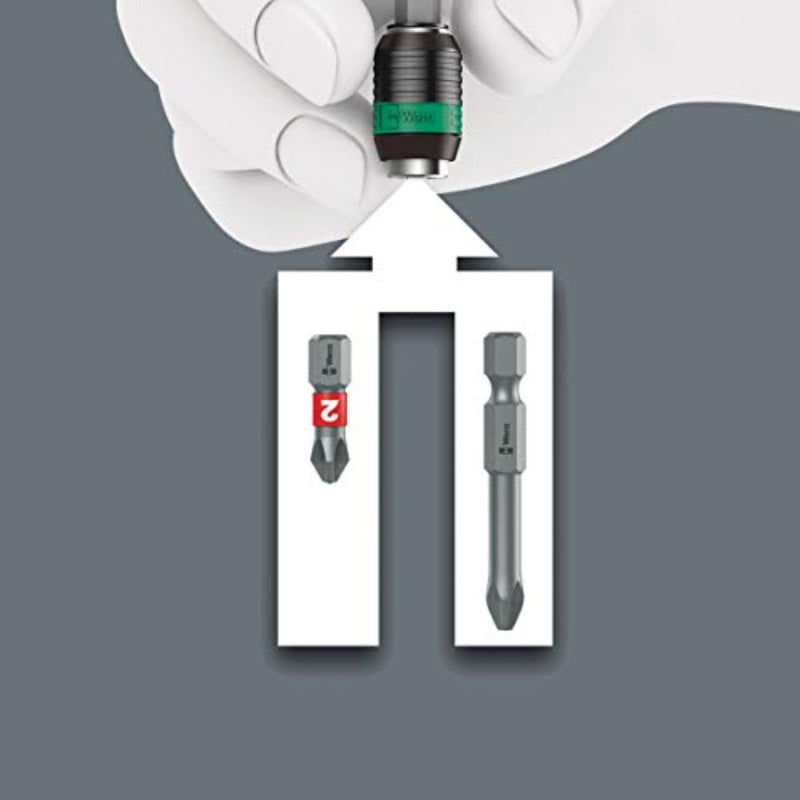 17pcs Wera Kraftform Bit-Holding Screwdriver Set with 60° Angled Bits & 3-1/2" Pouch - Heavy-Duty Magnetic Tip, Ergonomic Non-Slip Grip, Tool-Free Bit Changes, Durable Construction for DIY & Professional Tool Kit (No Power Required) - Ideal for Home