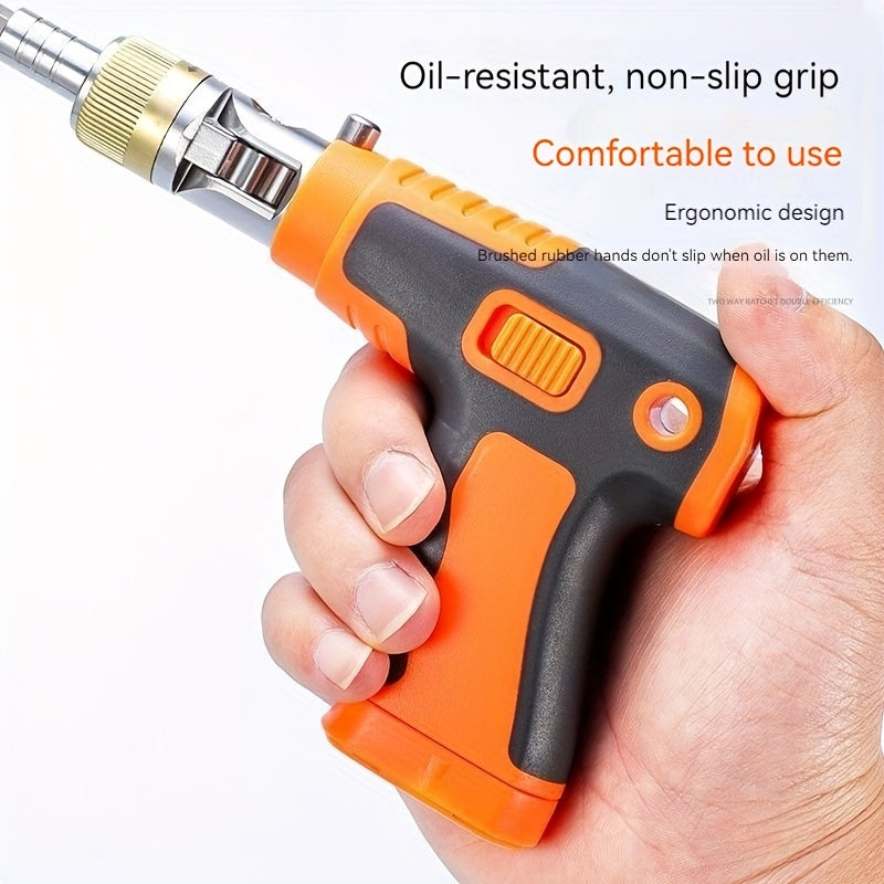 16pcs/set Ratchet Multi-functional Special-shaped Manual Screwdriver Set - Pistol Appearance Design - Non-electric, No Battery Required - Multifunctional DIY Home Hand Tool Kit - Easy Tightening and Loosening - Very Suitable for Mechanics, DIY Enthusiasts