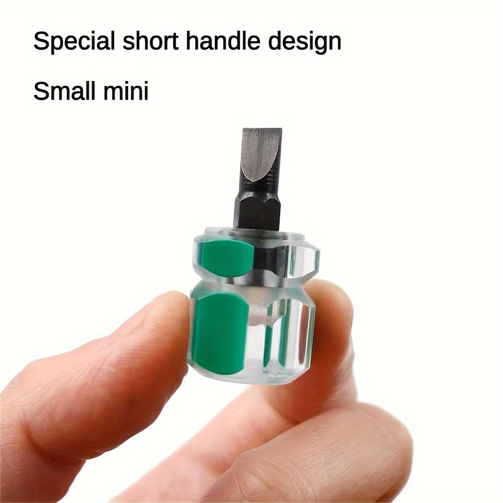 4pcs Precision Screwdriver Set with Clear Handles- Durable Metal Mini Turnip Head, No Batteries Required- Ideal for Home DIY Projects, Hand Tools
