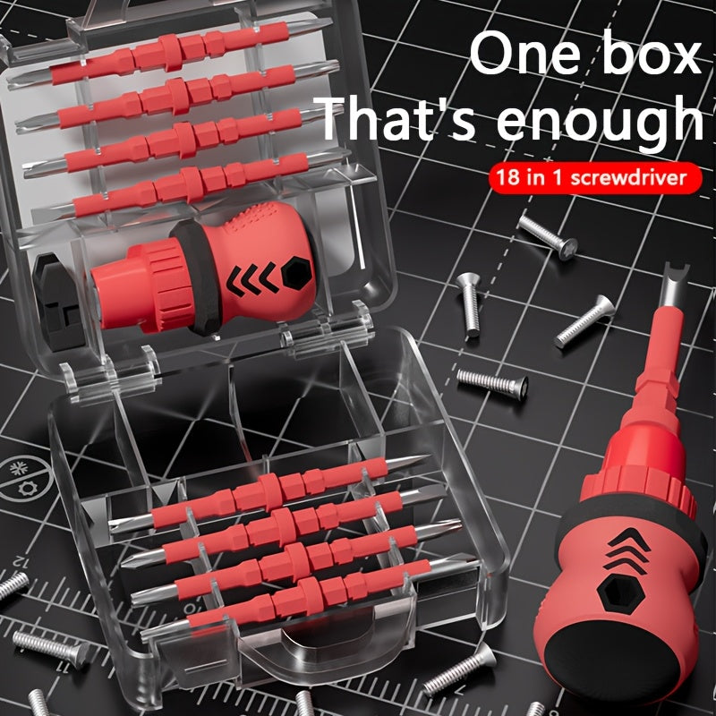 1pc 18-in-1 Alien Screwdriver Set with 16 Different Models, Metal Construction, No Electricity Required, No Battery Included, Perfect Gift for Boyfriend