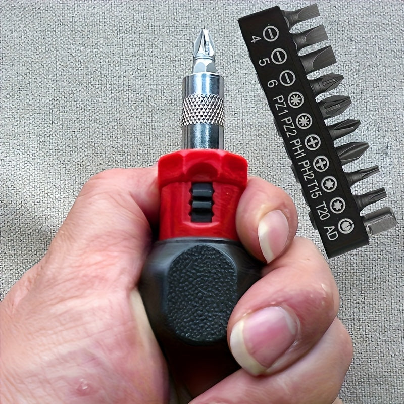 Mini Multifunction Ratchet Screwdriver Set - Reversible Quick-Action Steel Driver with Bit Assortment, No Battery Required, Durable Mixed Color Hand Tool Kit for Household Use