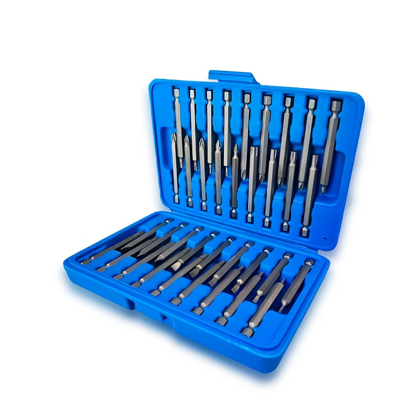 36pcs or 50pcs Heavy-Duty Metal All-in-One Screwdriver & Socket Set with 75mm Extra-Long Extension Bars, SAE/Metric Socket Wrench Kit, Impact-Resistant Case for Automotive Repair, Home DIY, Construction - No Power Required, Durable & Precise Tool Kit for