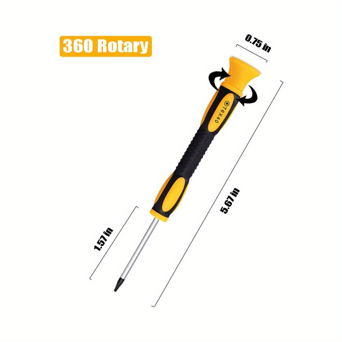 15-in-1 Torx Screwdriver Set with T3, T4, T5, T6, T8, T10 Security Screwdrivers and ESD Tweezers - Magnetic Precision Repair Kit for Xbox, for iPhone, PS4, MacBook, Watch, Electronics - Durable Metal Construction, No Power Required, Screwdriver