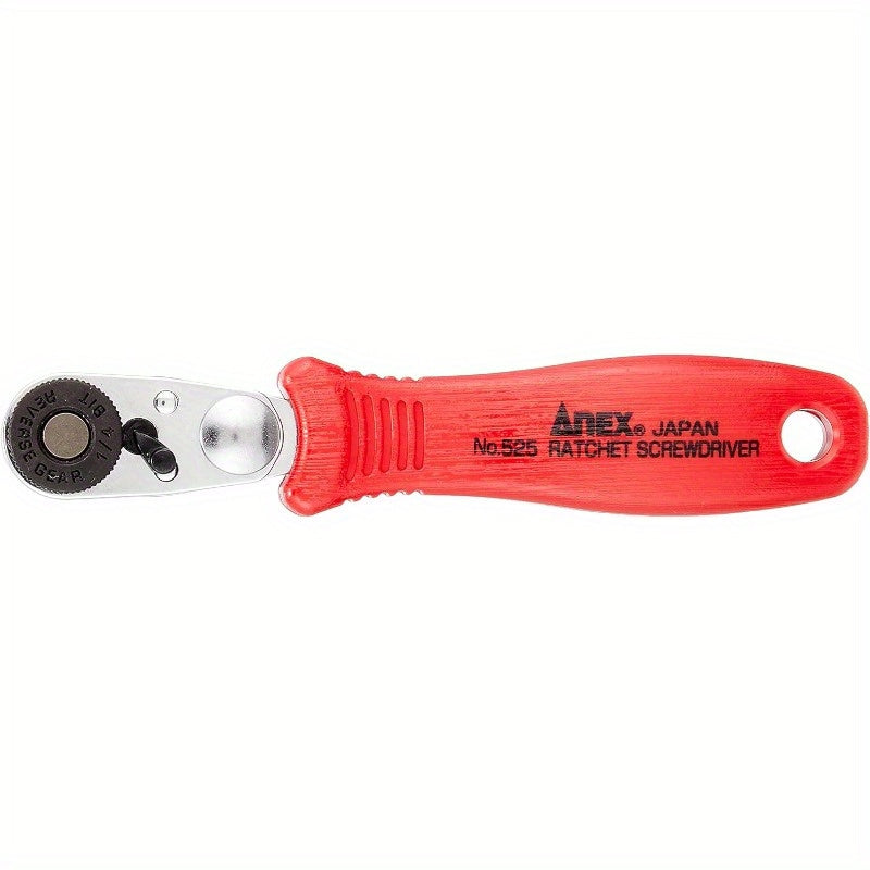 ANEX No. 525-9T Ratchet Screwdriver Compact Bit 52 Straight Type Hex Lobe 9pcs Set