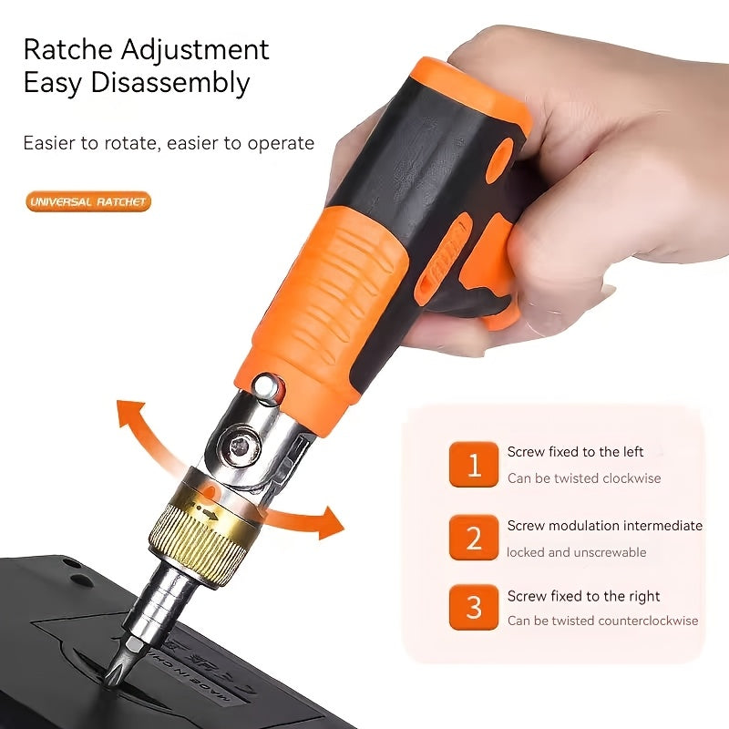 16pcs/set Ratchet Multi-functional Special-shaped Manual Screwdriver Set - Pistol Appearance Design - Non-electric, No Battery Required - Multifunctional DIY Home Hand Tool Kit - Easy Tightening and Loosening - Very Suitable for Mechanics, DIY Enthusiasts