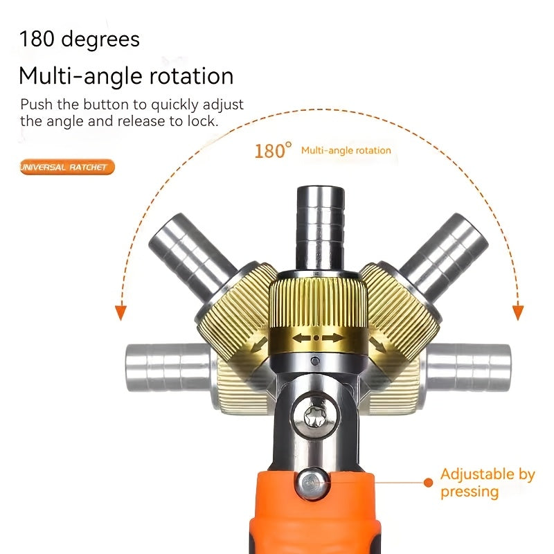 16pcs/set Ratchet Multi-functional Special-shaped Manual Screwdriver Set - Pistol Appearance Design - Non-electric, No Battery Required - Multifunctional DIY Home Hand Tool Kit - Easy Tightening and Loosening - Very Suitable for Mechanics, DIY Enthusiasts