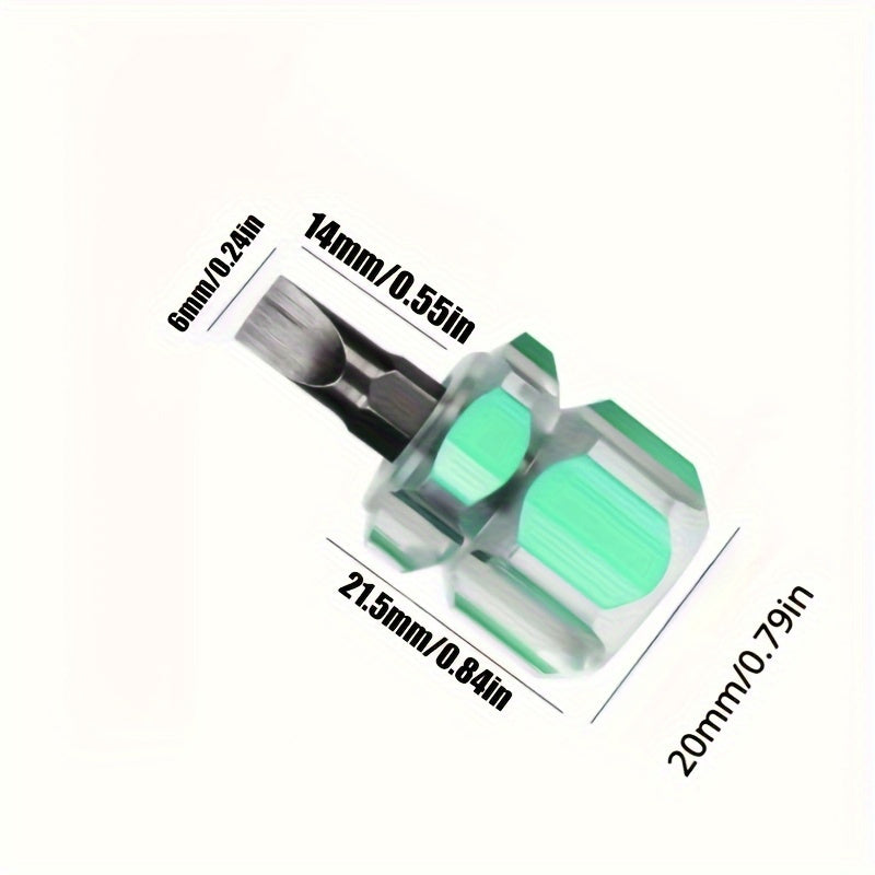 4pcs Precision Screwdriver Set with Clear Handles- Durable Metal Mini Turnip Head, No Batteries Required- Ideal for Home DIY Projects, Hand Tools
