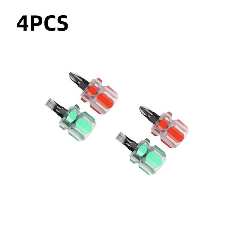 4pcs Precision Screwdriver Set with Clear Handles- Durable Metal Mini Turnip Head, No Batteries Required- Ideal for Home DIY Projects, Hand Tools